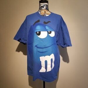 M&M T SHIRT BLUE. B9